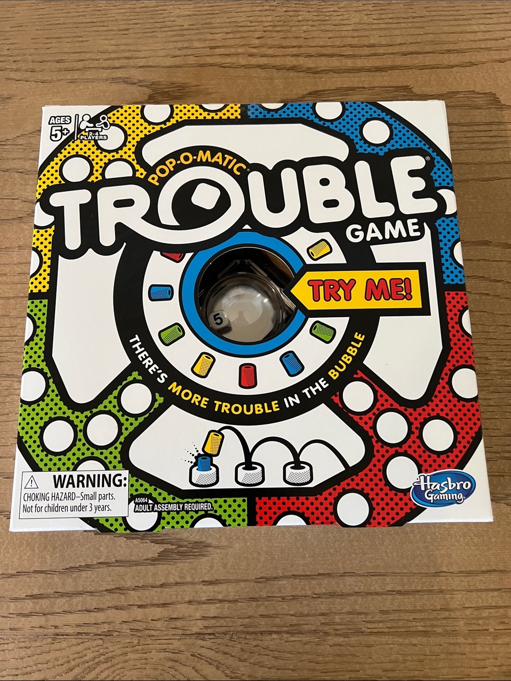 Hasbro Trouble Game - White, Black, Red, Blue, Yellow, Green